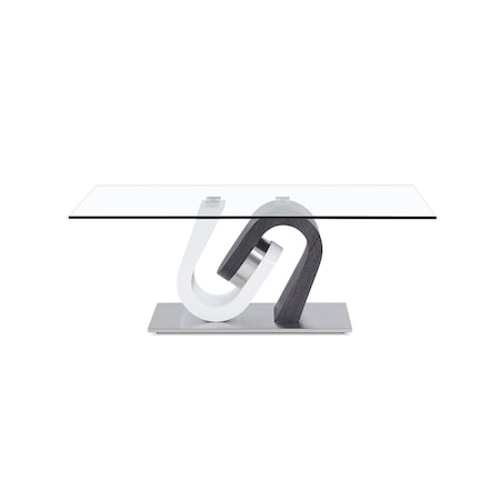 Global Furniture Usa Contemporary 10mm Tempered, Brushed, High Gloss, Paper T4127 Coffee Table 3224